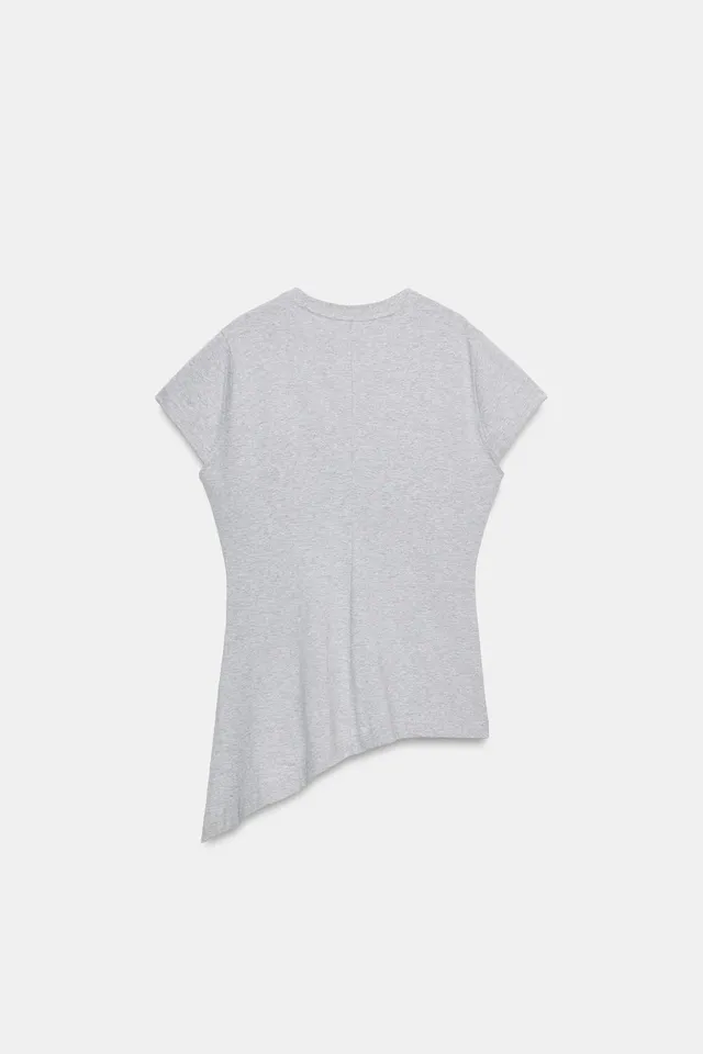 ASYMMETRIC PLEATED T-SHIRT – image 6