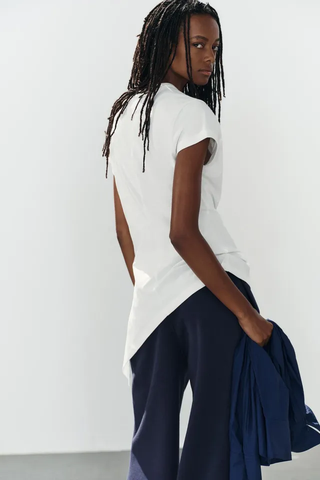 ASYMMETRIC PLEATED T-SHIRT – image 5