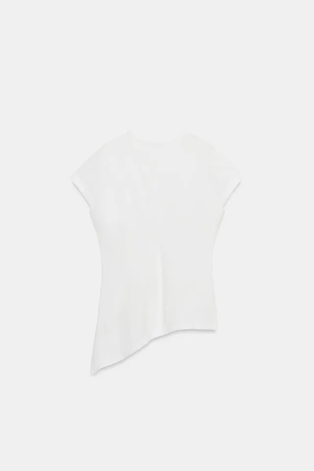 ASYMMETRIC PLEATED T-SHIRT – image 7