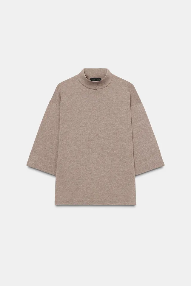 Piqué High Neck T-Shirt – image 4