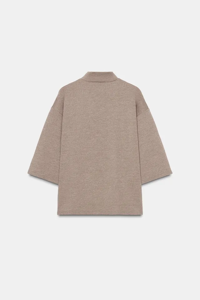 Piqué High Neck T-Shirt – image 5