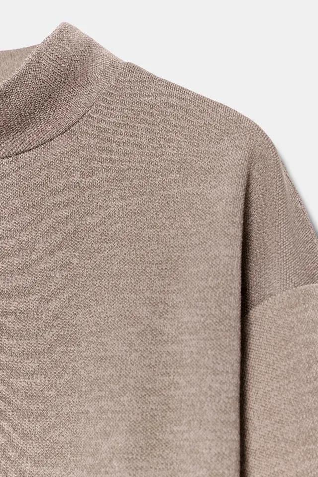 Piqué High Neck T-Shirt – image 6