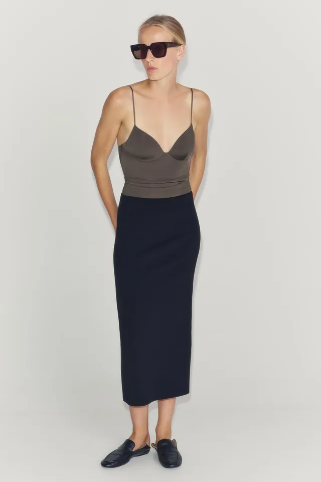 POLYAMIDE BLEND BUSTIER TOP