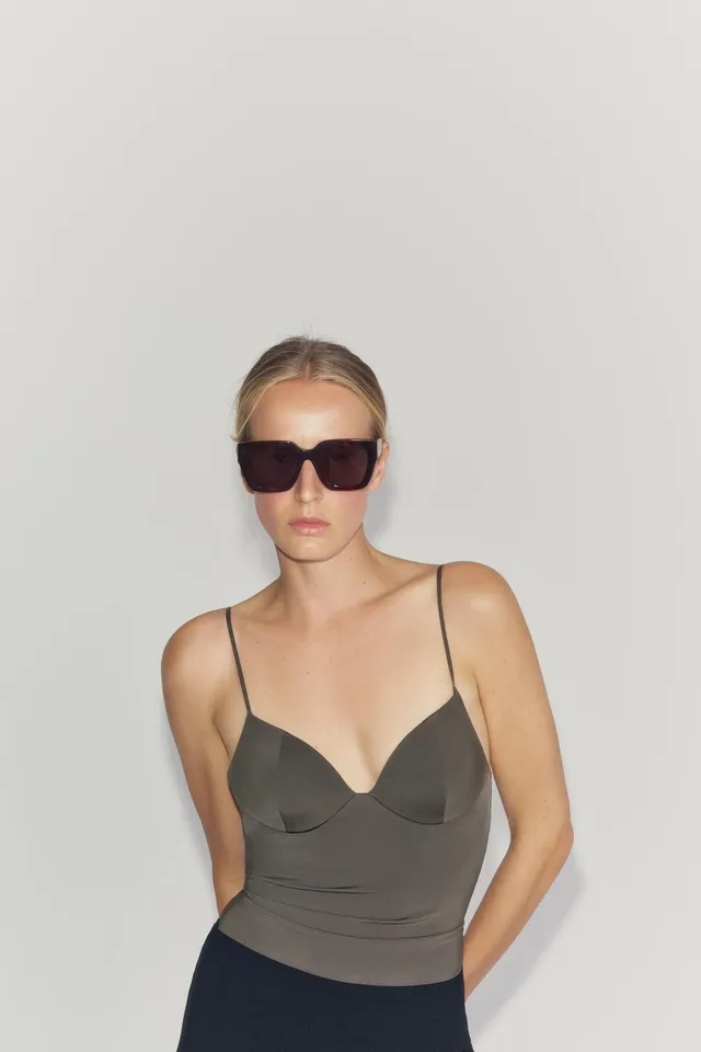 POLYAMIDE BLEND BUSTIER TOP – image 2
