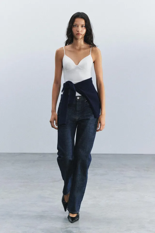 POLYAMIDE BLEND BUSTIER TOP