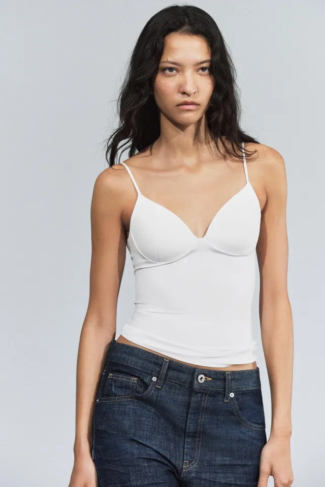 POLYAMIDE BLEND BUSTIER TOP – image 2