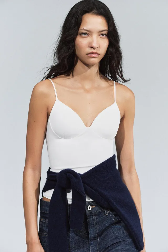 POLYAMIDE BLEND BUSTIER TOP – image 5
