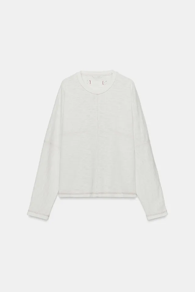 CONTRAST STITCH T-SHIRT – image 5