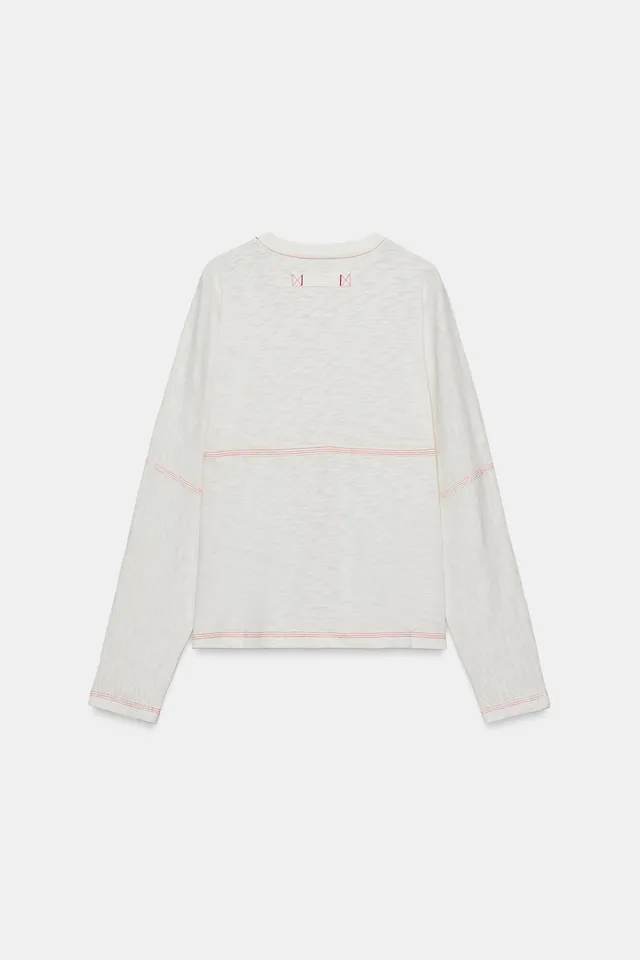 CONTRAST STITCH T-SHIRT – image 6