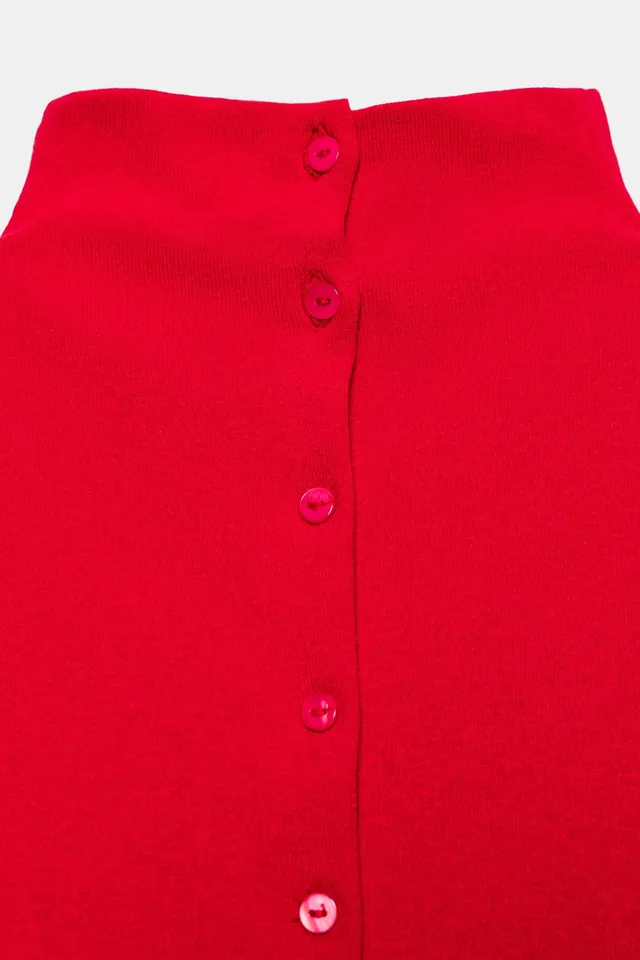 HIGH NECK T-SHIRT WITH BUTTONS – image 8
