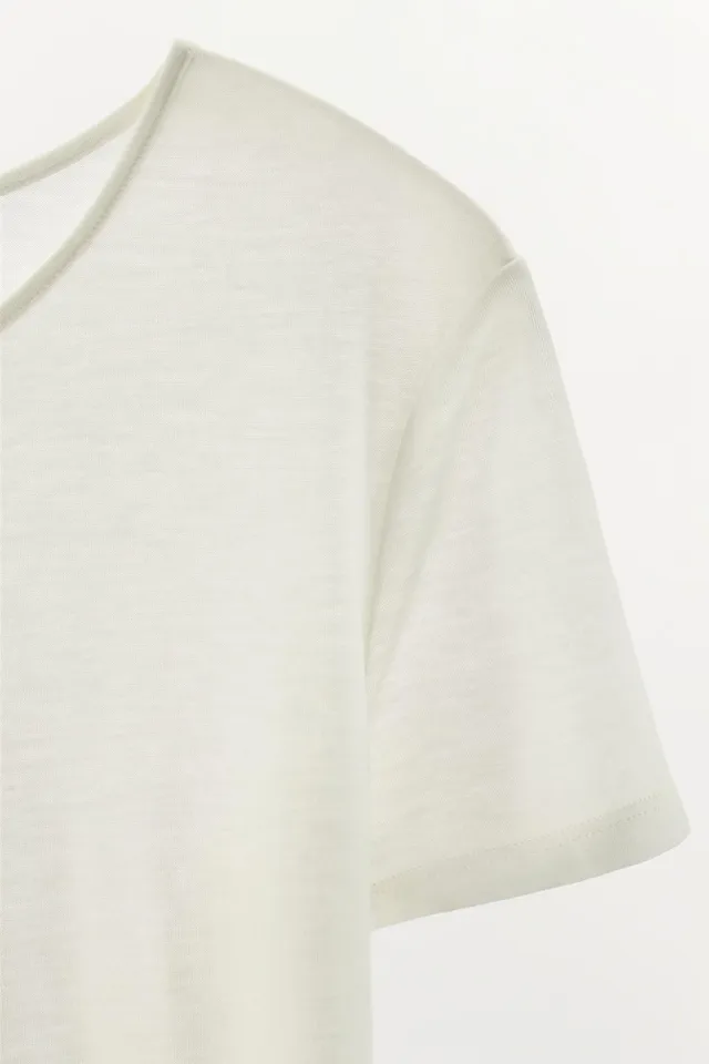 WOOL BLEND PLAIN T-SHIRT – image 8