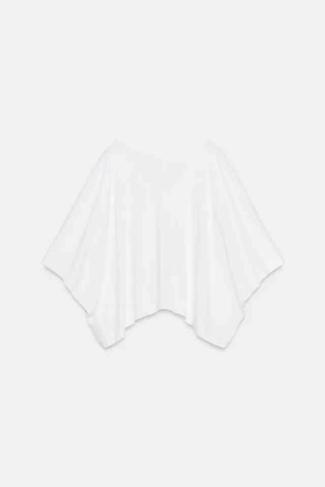 COTTON CAPE-STYLE T-SHIRT – image 6