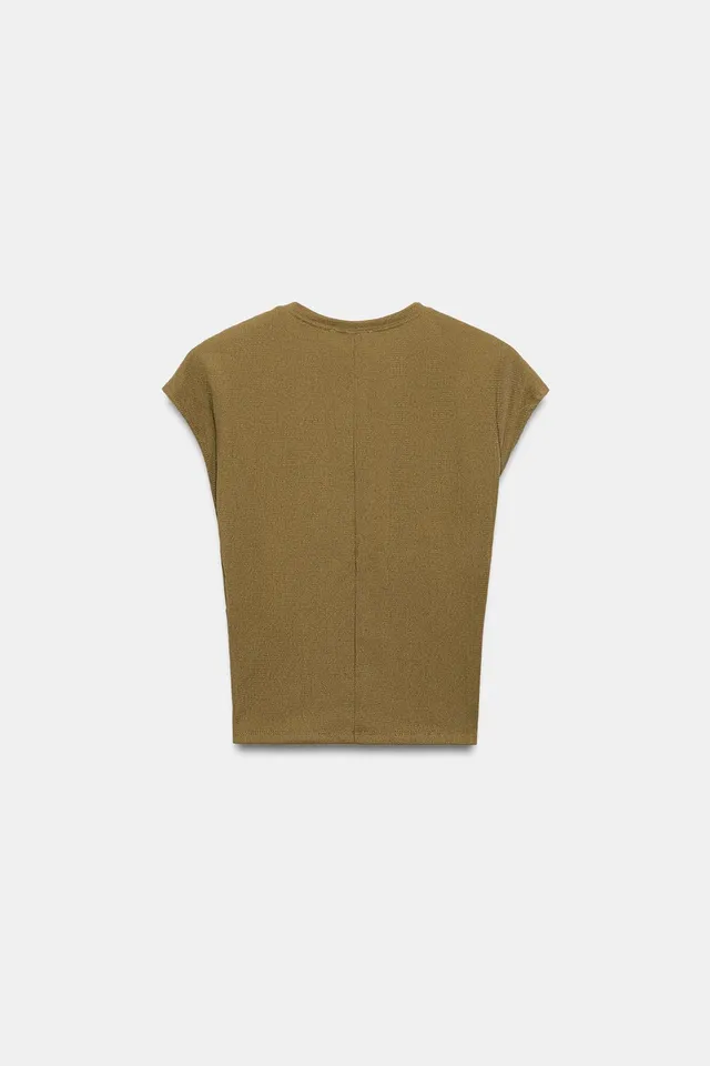 TEXTURED CORSETRY-INSPIRED TOP – image 7