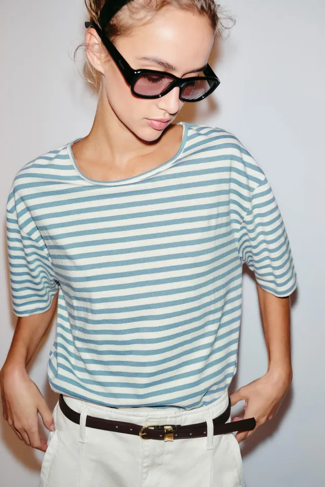 STRIPED SHORT SLEEVE T-SHIRT – image 3