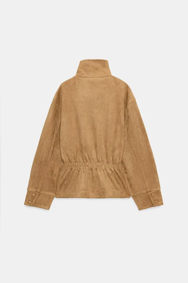 BELTED FAUX SUEDE JACKET – image 10