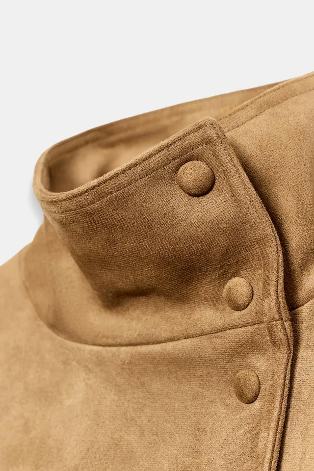 BELTED FAUX SUEDE JACKET – image 11