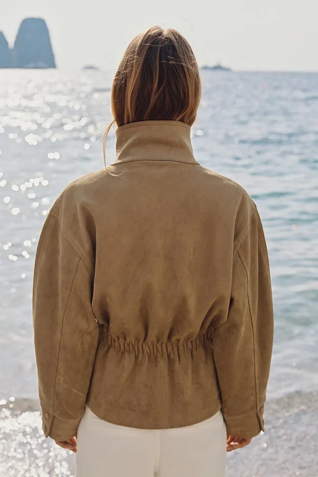 BELTED FAUX SUEDE JACKET – image 5