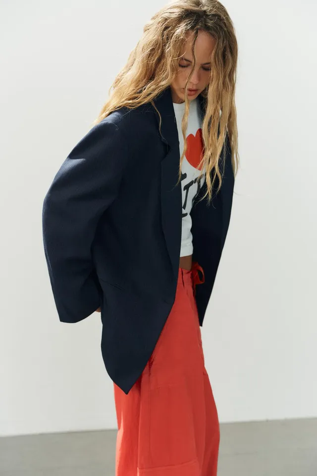 STRIPED OVERSIZE BLAZER – image 3