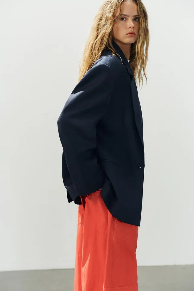 STRIPED OVERSIZE BLAZER – image 4