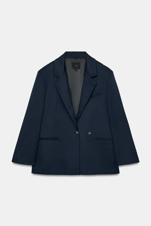STRIPED OVERSIZE BLAZER – image 7