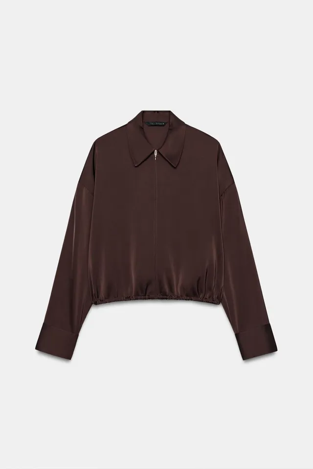 SATIN ZIP-UP SHIRT – image 5
