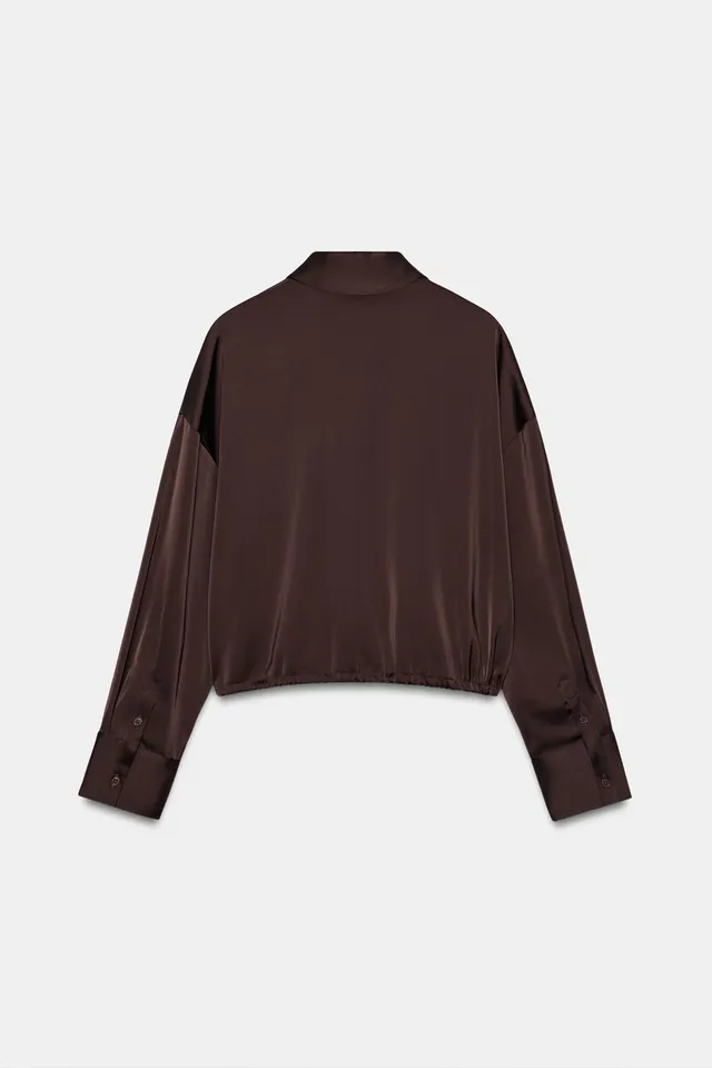 SATIN ZIP-UP SHIRT – image 6