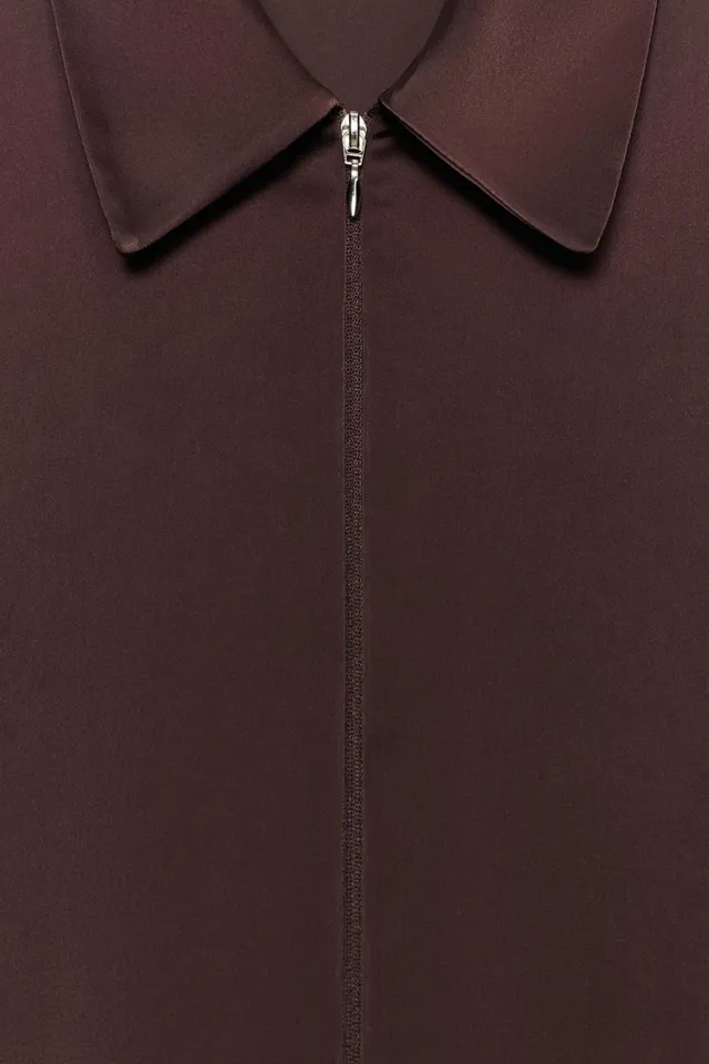 SATIN ZIP-UP SHIRT – image 7