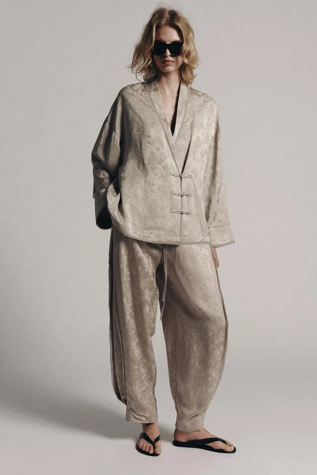 ZW COLLECTION DOUBLE-BREASTED JACQUARD BLAZER