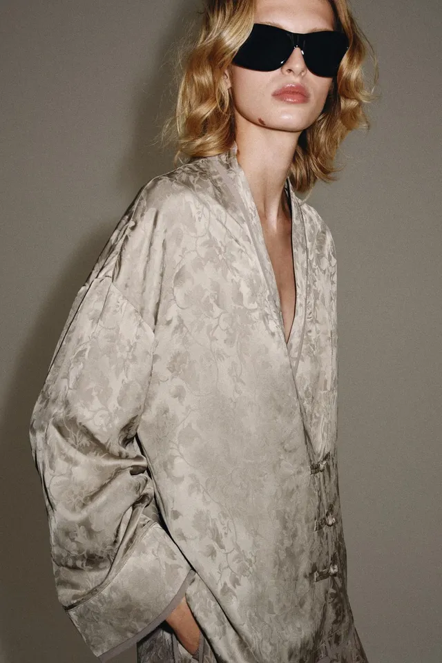 ZW COLLECTION DOUBLE-BREASTED JACQUARD BLAZER – image 2