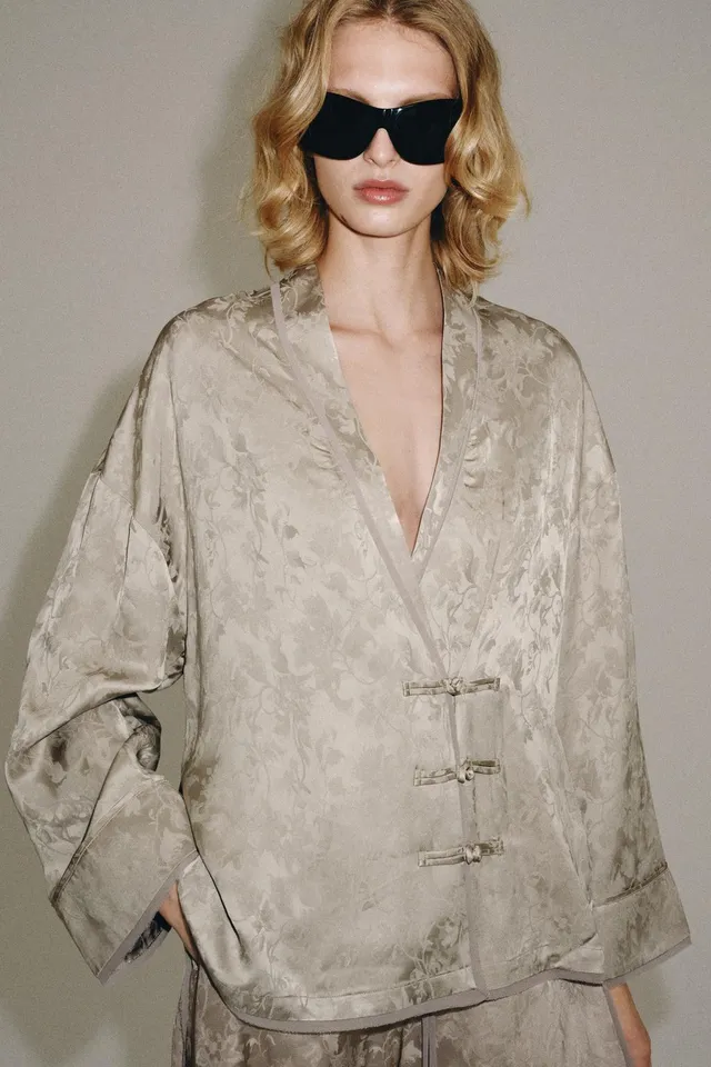 ZW COLLECTION DOUBLE-BREASTED JACQUARD BLAZER – image 3