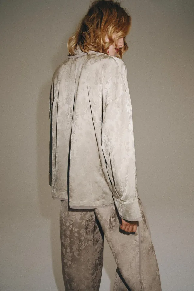ZW COLLECTION DOUBLE-BREASTED JACQUARD BLAZER – image 4