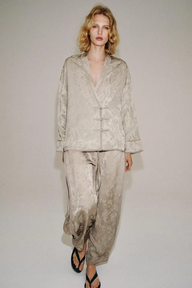 ZW COLLECTION DOUBLE-BREASTED JACQUARD BLAZER – image 5