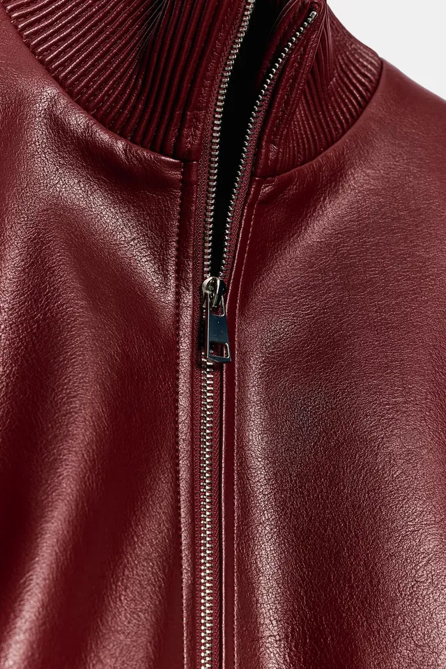 CROPPED SHOULDER PAD BOMBER JACKET – image 10