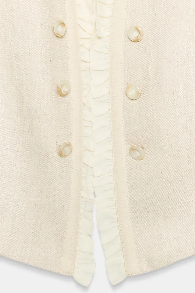 CROPPED RUFFLE BLAZER – image 10