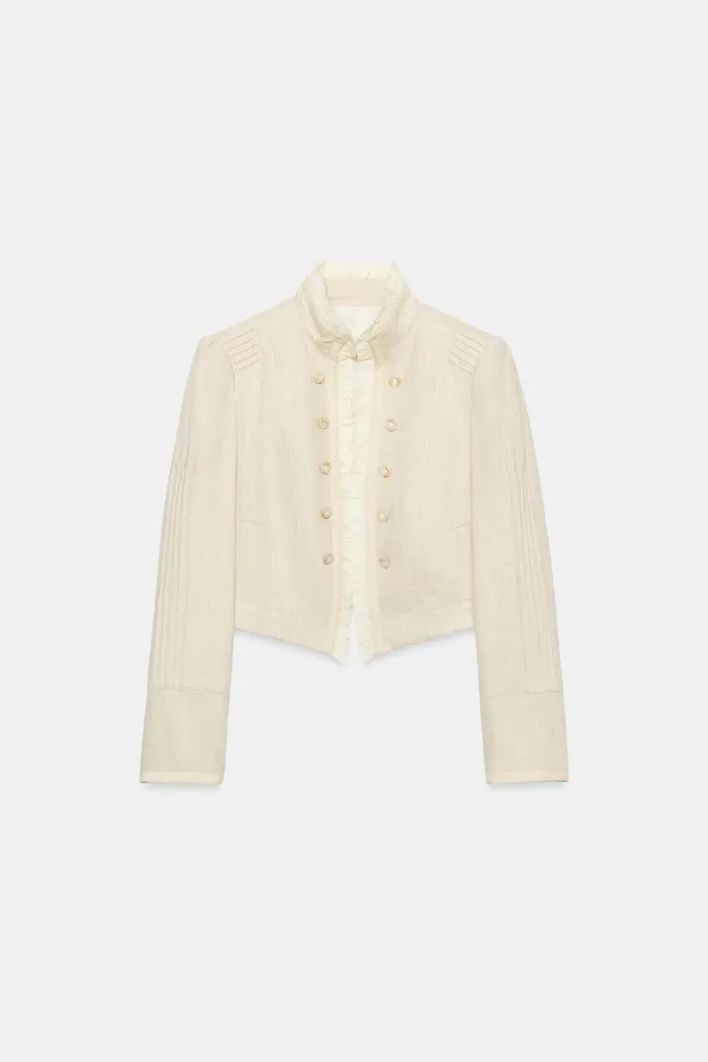 CROPPED RUFFLE BLAZER – image 8