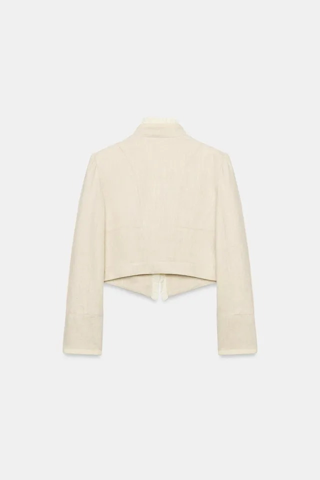 CROPPED RUFFLE BLAZER – image 9