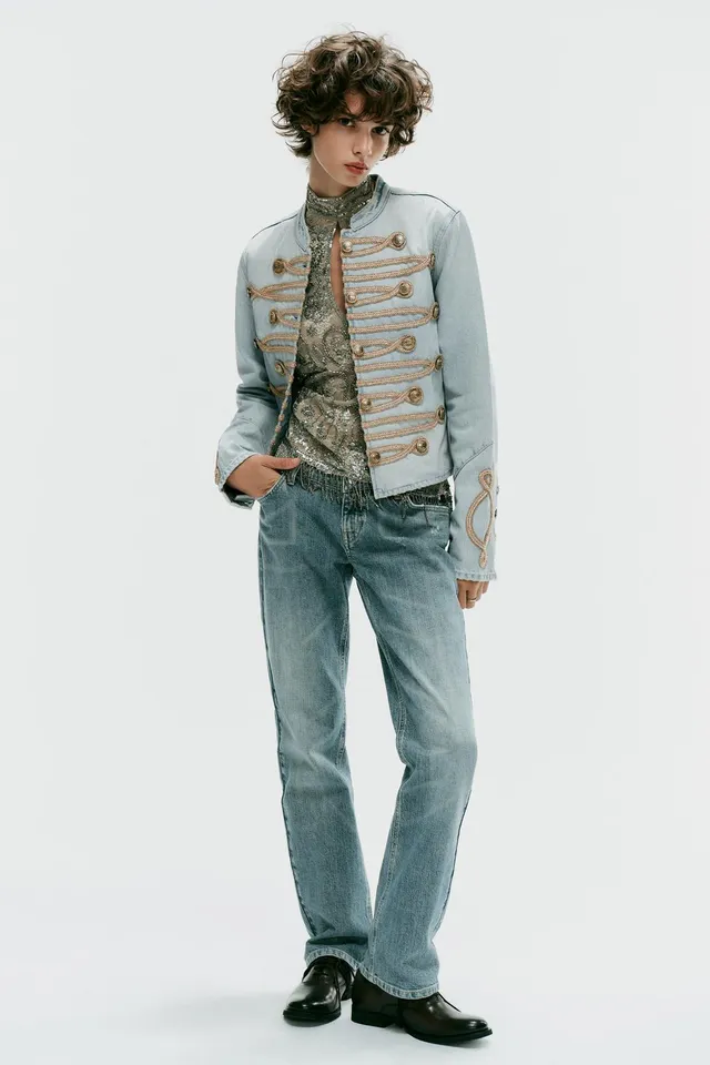 TRF BUTTONED DENIM JACKET