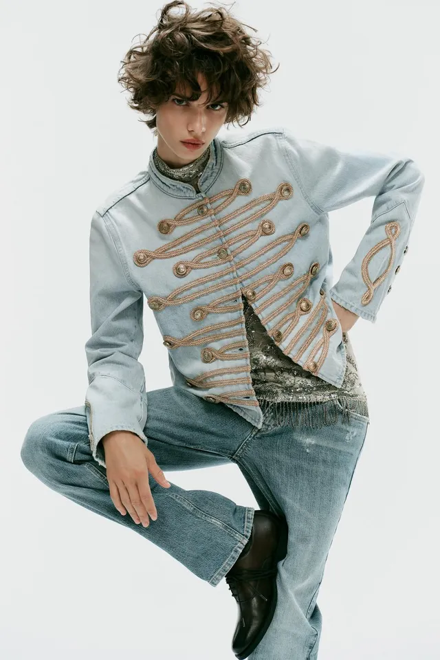 TRF BUTTONED DENIM JACKET – image 3