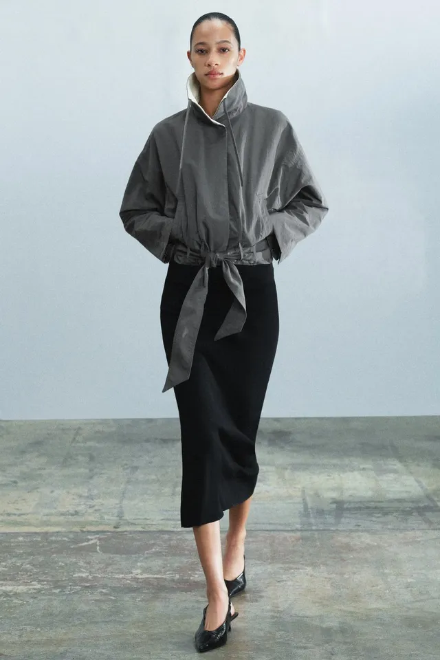 جاكيت قصير بحزام ZW COLLECTION