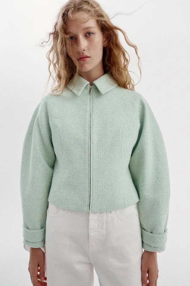 TEXTURED ZIP-UP JACKET – image 2