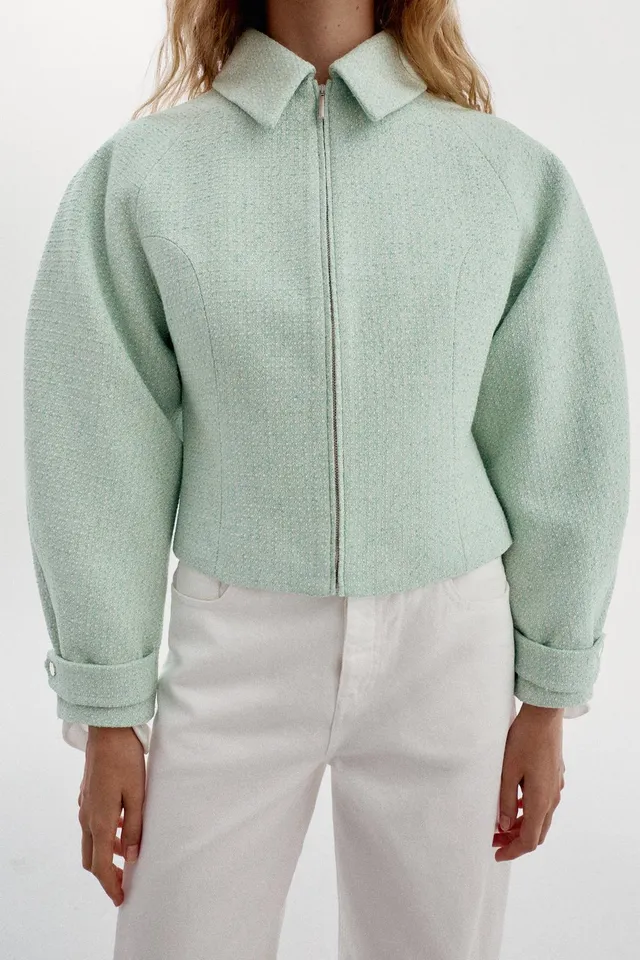 TEXTURED ZIP-UP JACKET – image 5