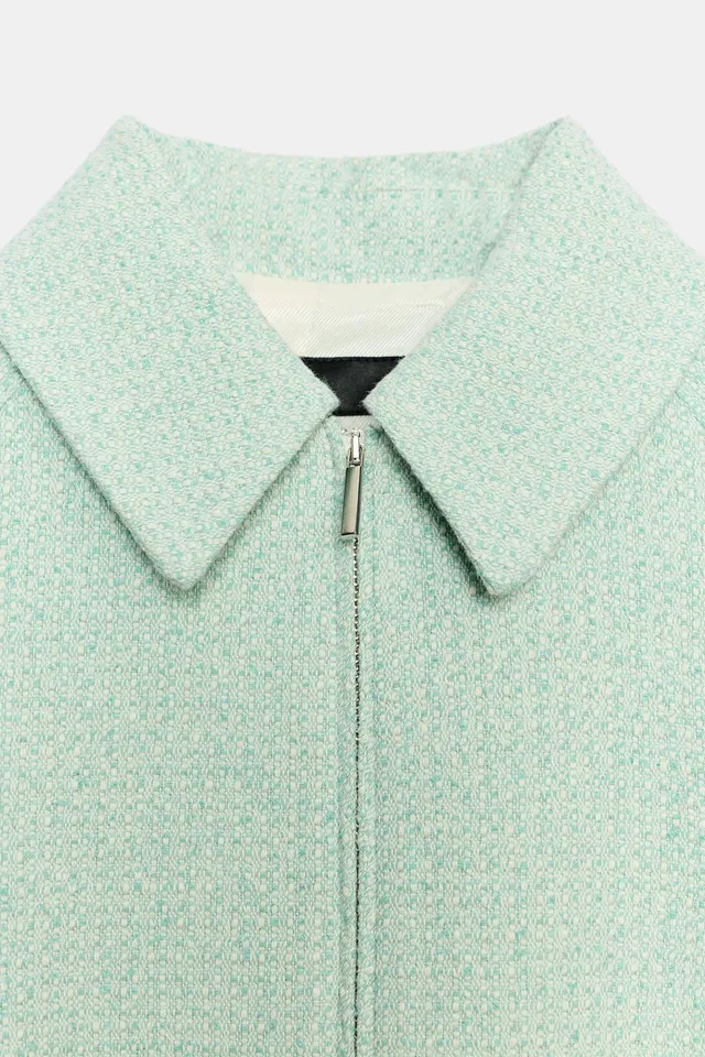TEXTURED ZIP-UP JACKET – image 9