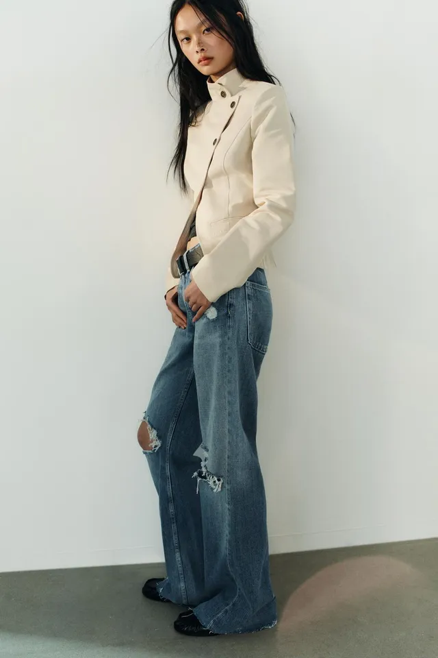 DOUBLE-BREASTED BUTTON BLAZER – image 3