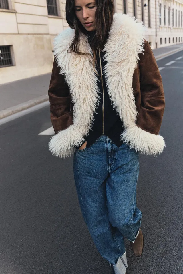 COMBINED JACKET WITH FAUX FUR