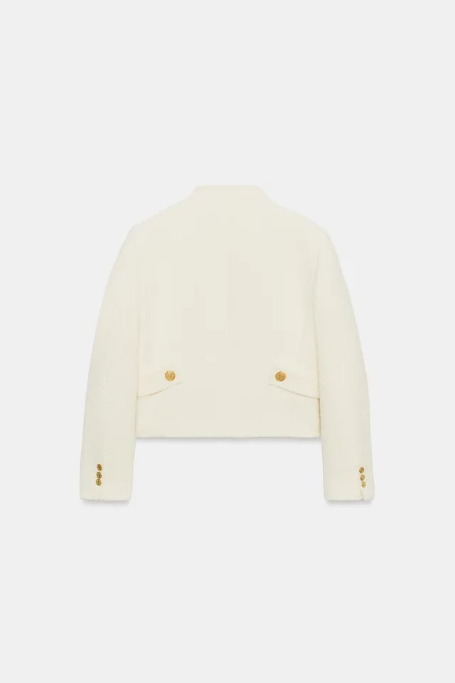CROPPED TEXTURED BLAZER – image 8