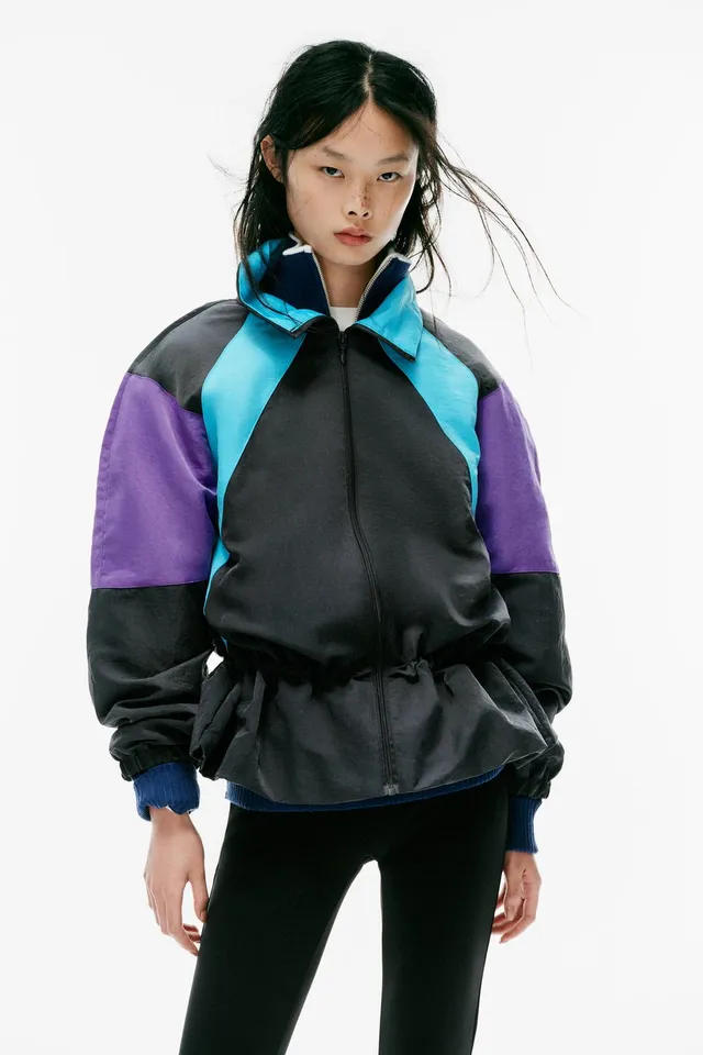 CONTRAST JACKET WITH SHOULDER PADS – image 2