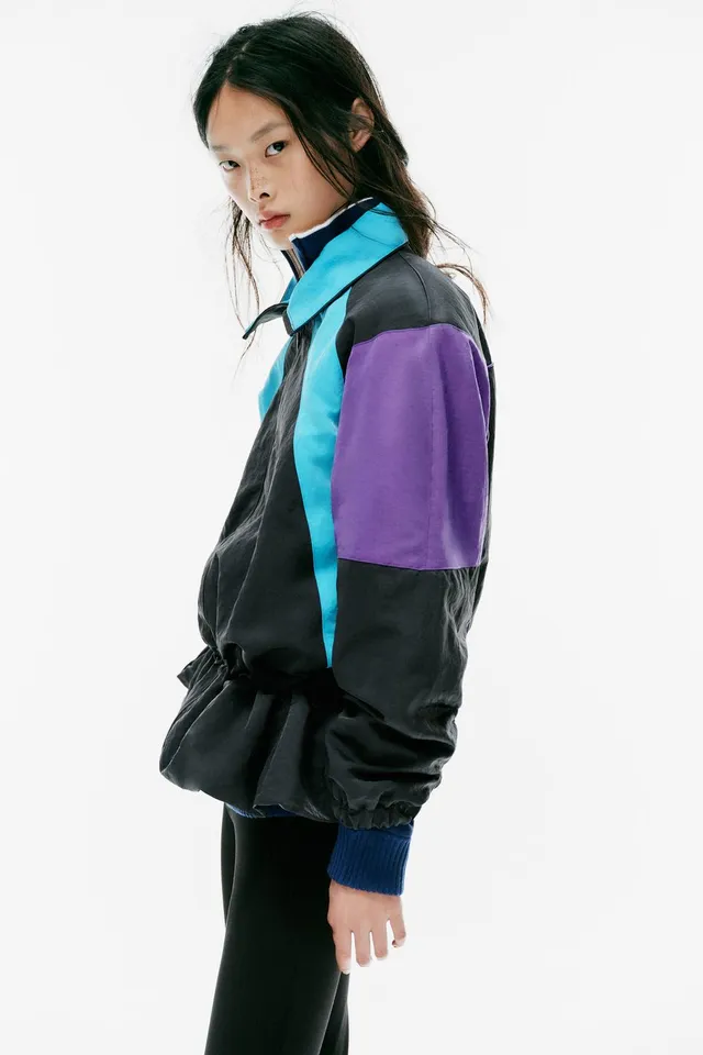 CONTRAST JACKET WITH SHOULDER PADS – image 4
