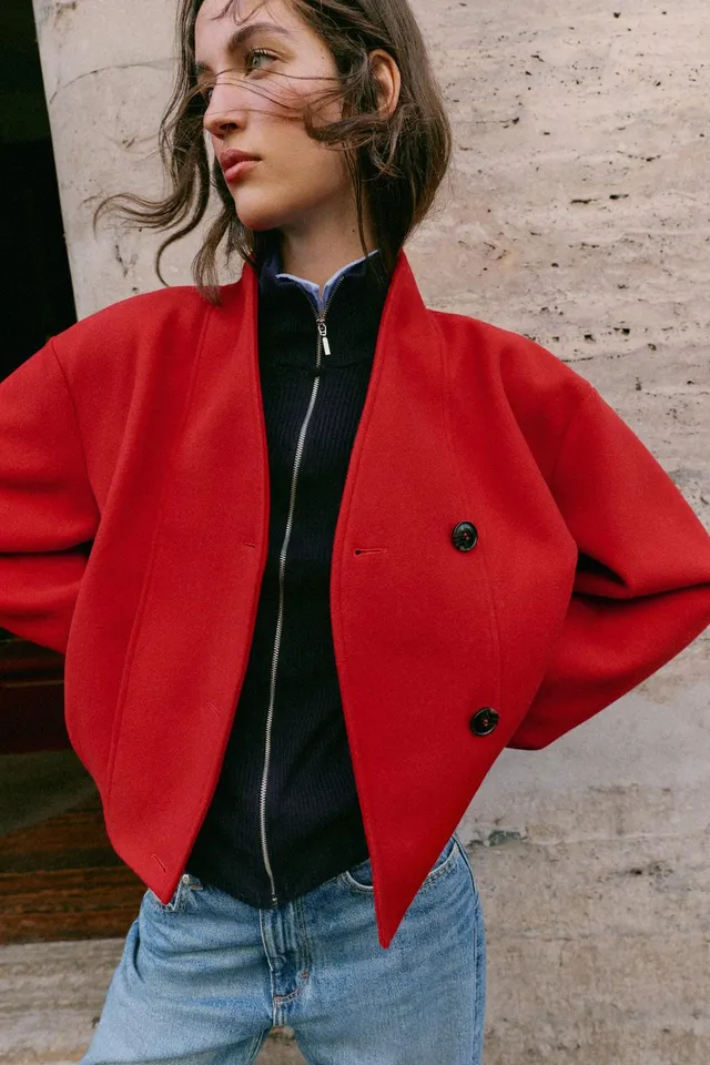 SOFT DOUBLE-BREASTED JACKET – image 2