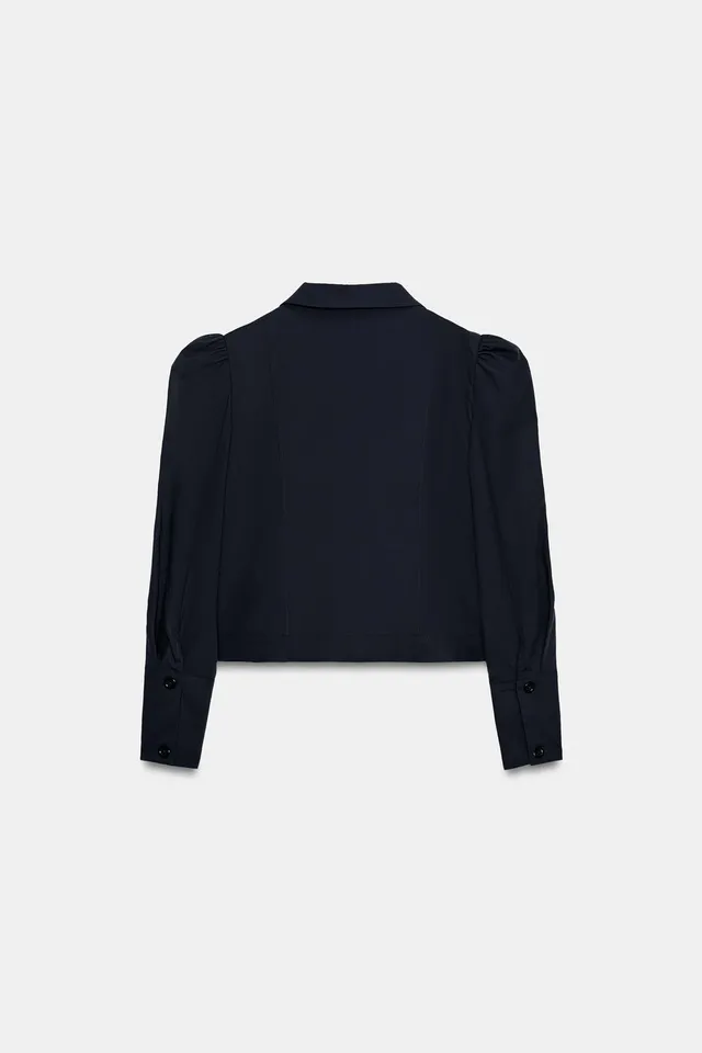 SHORT GATHERED SHOULDER BLAZER – image 8