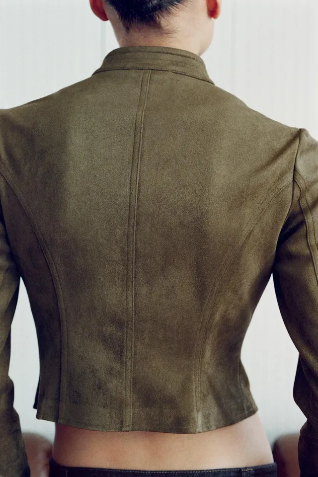 FAUX SUEDE FROG FASTENING JACKET – image 3